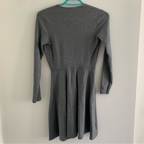 AMERICAN APPAREL v-neck dress, grey - Picture 3 of 3